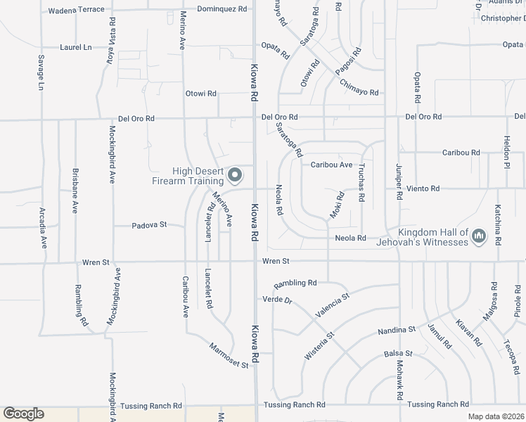 map of restaurants, bars, coffee shops, grocery stores, and more near 11021 Kiowa Road in Apple Valley