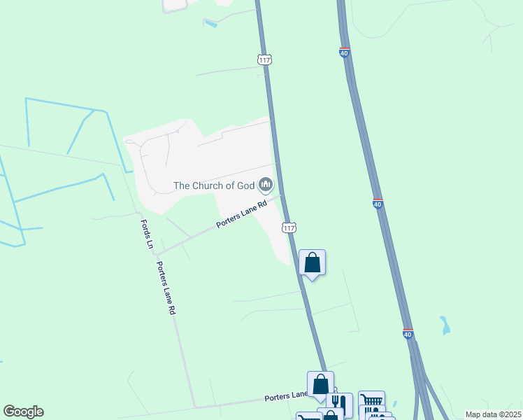 map of restaurants, bars, coffee shops, grocery stores, and more near 85 Porters Lane Road in Rocky Point