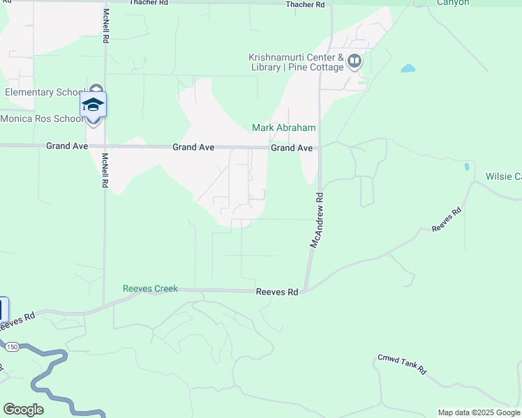 map of restaurants, bars, coffee shops, grocery stores, and more near 4522 Grand Avenue in Ojai