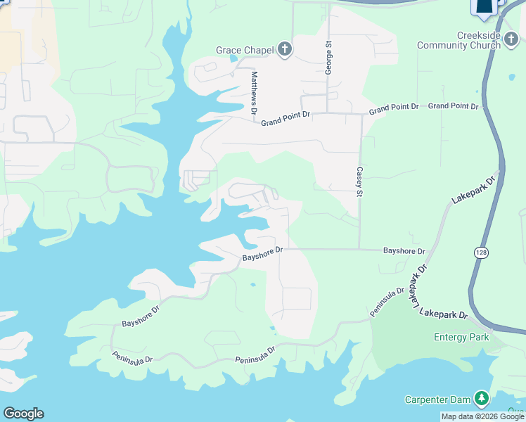 map of restaurants, bars, coffee shops, grocery stores, and more near 211 Bayshore Cove in Hot Springs