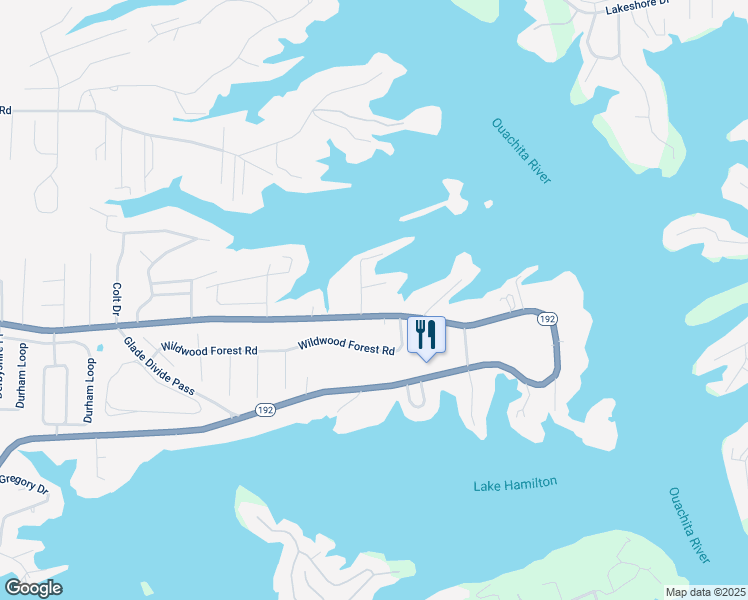 map of restaurants, bars, coffee shops, grocery stores, and more near 1203 Marion Anderson Road in Hot Springs