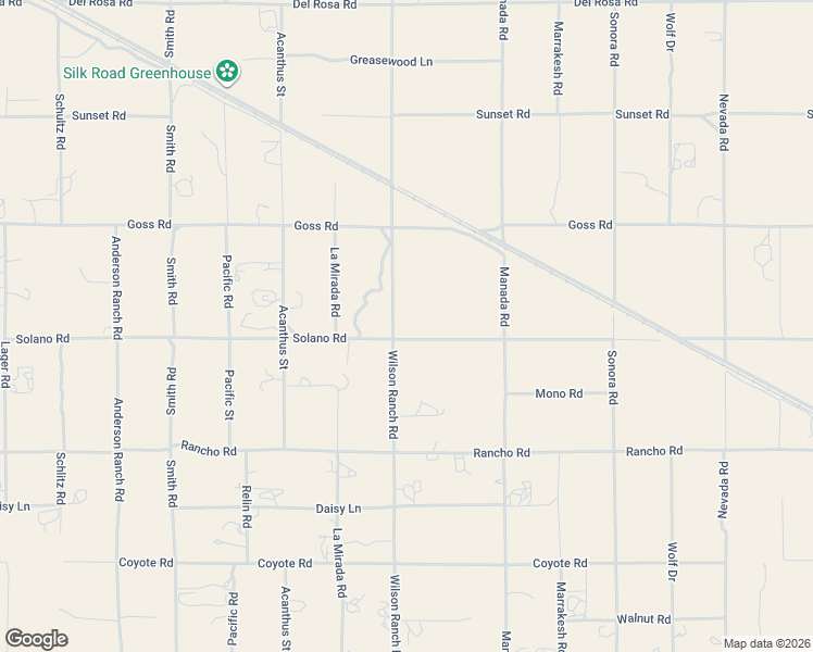 map of restaurants, bars, coffee shops, grocery stores, and more near 6538 Solano Road in Phelan