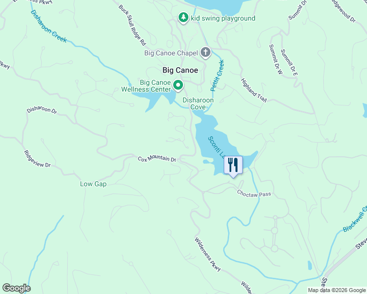 map of restaurants, bars, coffee shops, grocery stores, and more near 20 Chestnut Knoll Ridge in Jasper