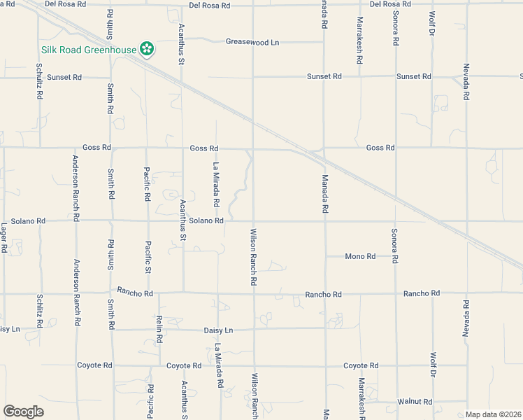 map of restaurants, bars, coffee shops, grocery stores, and more near 6538 Solano Road in Phelan