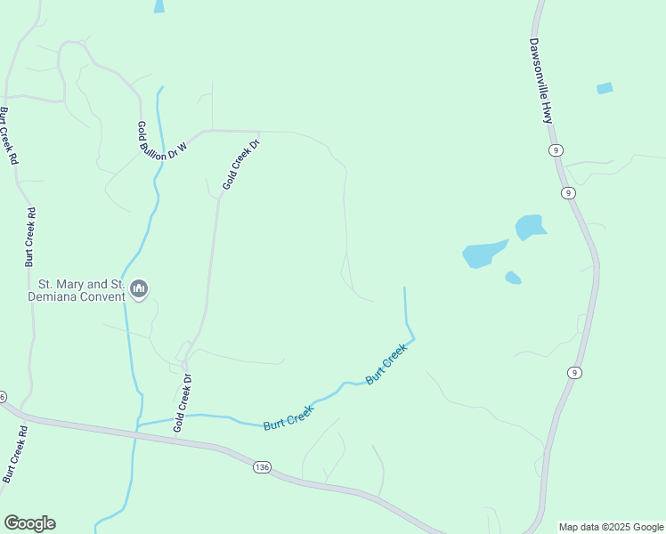 map of restaurants, bars, coffee shops, grocery stores, and more near 486 Gold Bullion Drive East in Dawsonville