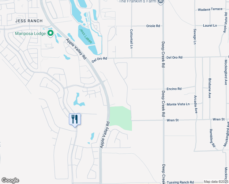 map of restaurants, bars, coffee shops, grocery stores, and more near 11153 Lindsay Lane in Apple Valley