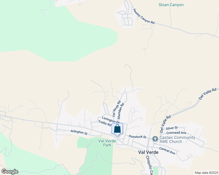 map of restaurants, bars, coffee shops, grocery stores, and more near Bonita Avenue in Val Verde