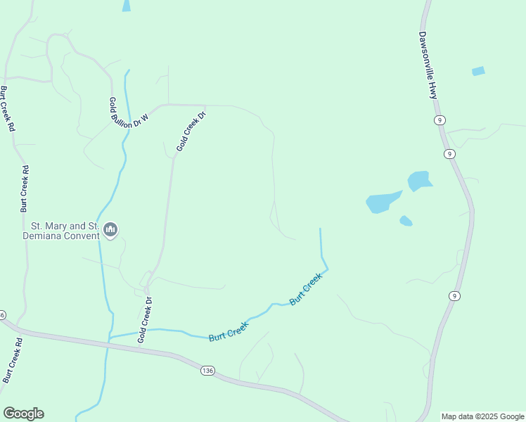 map of restaurants, bars, coffee shops, grocery stores, and more near 486 Gold Bullion Drive East in Dawsonville