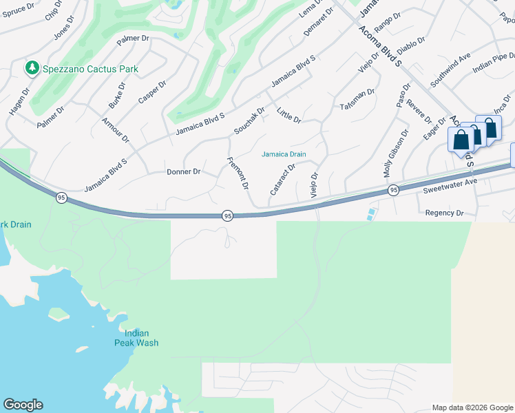 map of restaurants, bars, coffee shops, grocery stores, and more near 897 Cataract Drive in Lake Havasu City