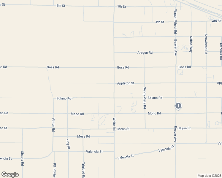 map of restaurants, bars, coffee shops, grocery stores, and more near 11164 White Road in Victorville