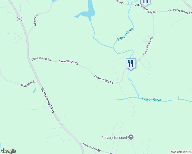 map of restaurants, bars, coffee shops, grocery stores, and more near 536 Cleve Wright Road in Dawsonville