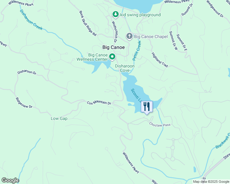 map of restaurants, bars, coffee shops, grocery stores, and more near 121 Chestnut Knoll Court in Jasper