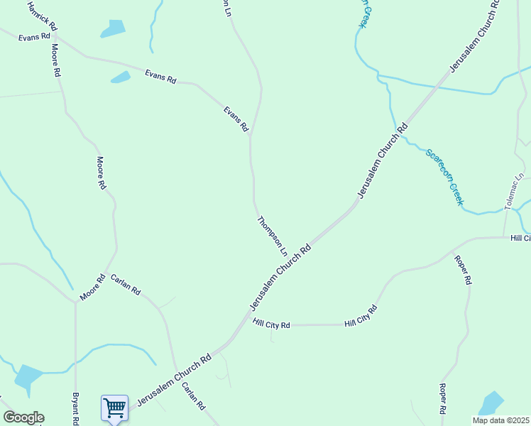 map of restaurants, bars, coffee shops, grocery stores, and more near 1653 Thompson Lane in Jasper