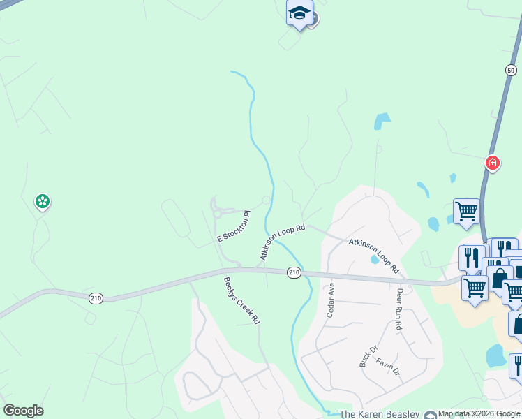 map of restaurants, bars, coffee shops, grocery stores, and more near 124 Leyland Way in Hampstead