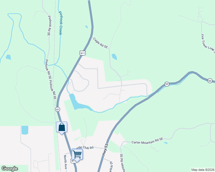 map of restaurants, bars, coffee shops, grocery stores, and more near 356 Scott Brown Road Southeast in Fairmount