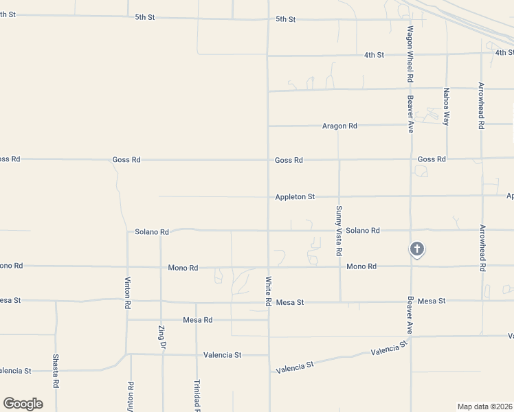 map of restaurants, bars, coffee shops, grocery stores, and more near 11164 White Road in Victorville