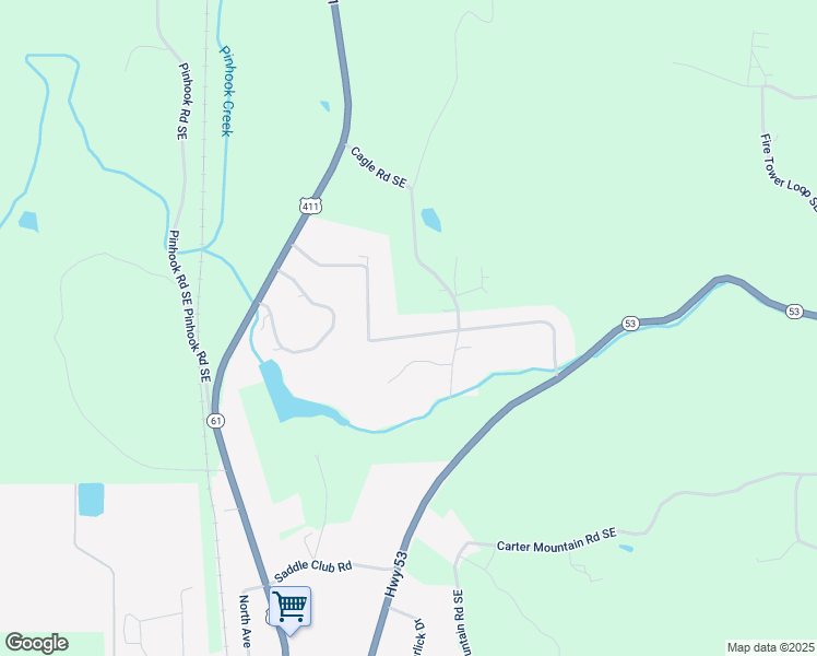 map of restaurants, bars, coffee shops, grocery stores, and more near 362 Scott Brown Road Southeast in Fairmount