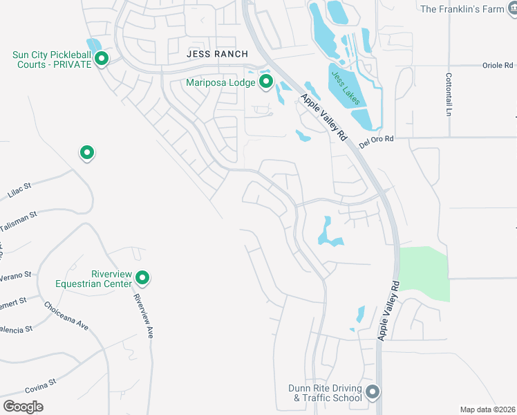 map of restaurants, bars, coffee shops, grocery stores, and more near 11096 Rockaway Glen Road in Apple Valley