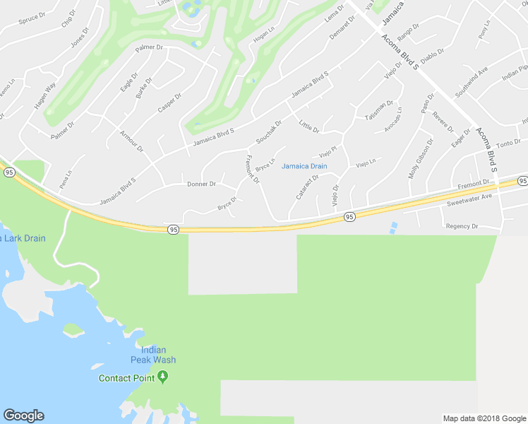map of restaurants, bars, coffee shops, grocery stores, and more near 2270 Fremont Drive in Lake Havasu City