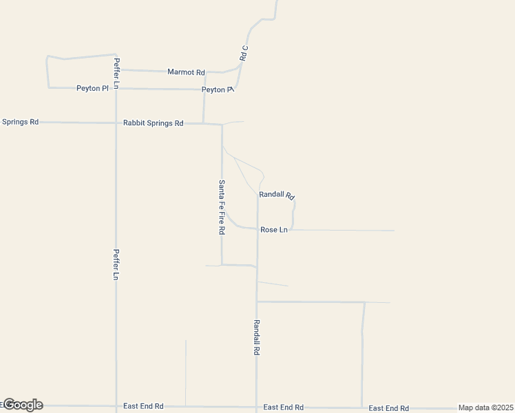 map of restaurants, bars, coffee shops, grocery stores, and more near Randall Road in Lucerne Valley