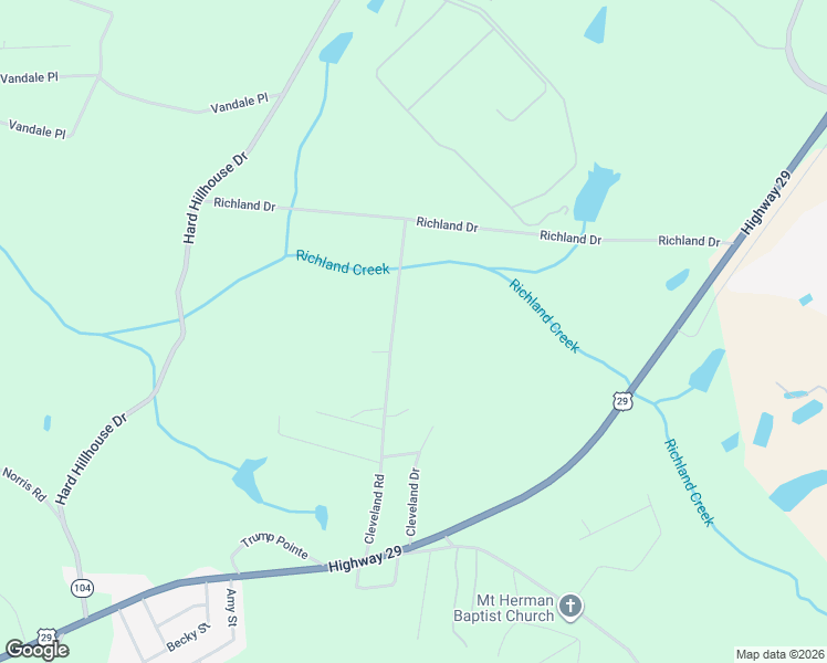 map of restaurants, bars, coffee shops, grocery stores, and more near 410 Cleveland Road in Anderson