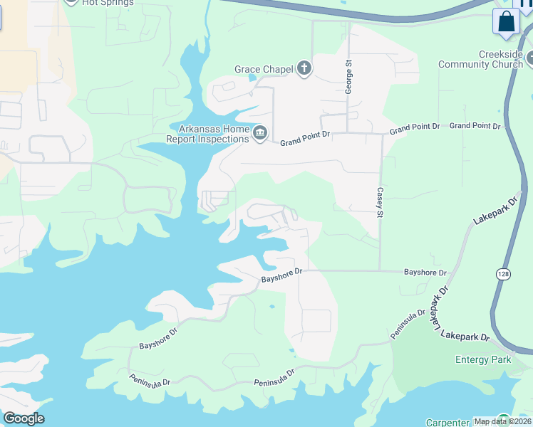 map of restaurants, bars, coffee shops, grocery stores, and more near 102 Sea Ray in Garland County