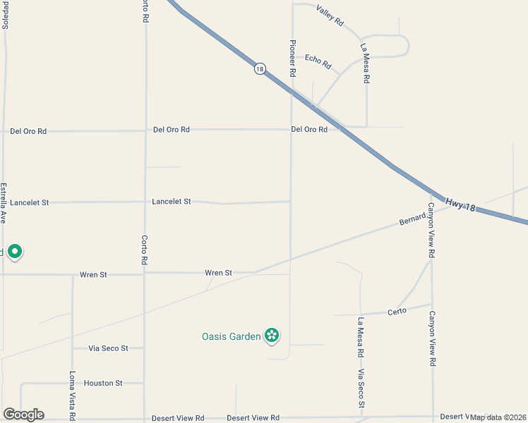 map of restaurants, bars, coffee shops, grocery stores, and more near 18623 Cocqui Road in Apple Valley