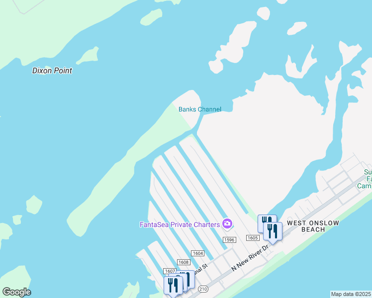 map of restaurants, bars, coffee shops, grocery stores, and more near 9113 E 9th St in Surf City