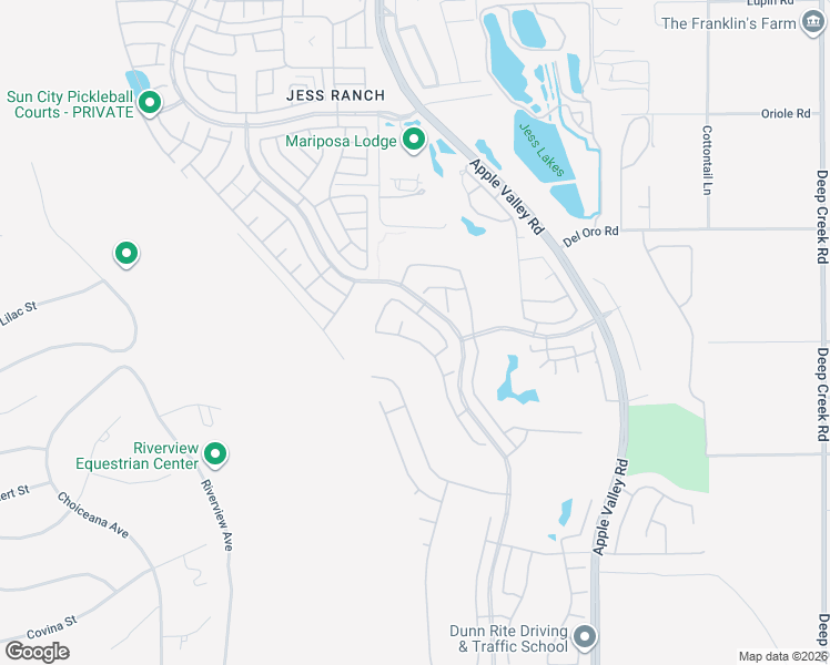 map of restaurants, bars, coffee shops, grocery stores, and more near 11087 Rockaway Glen Road in Apple Valley