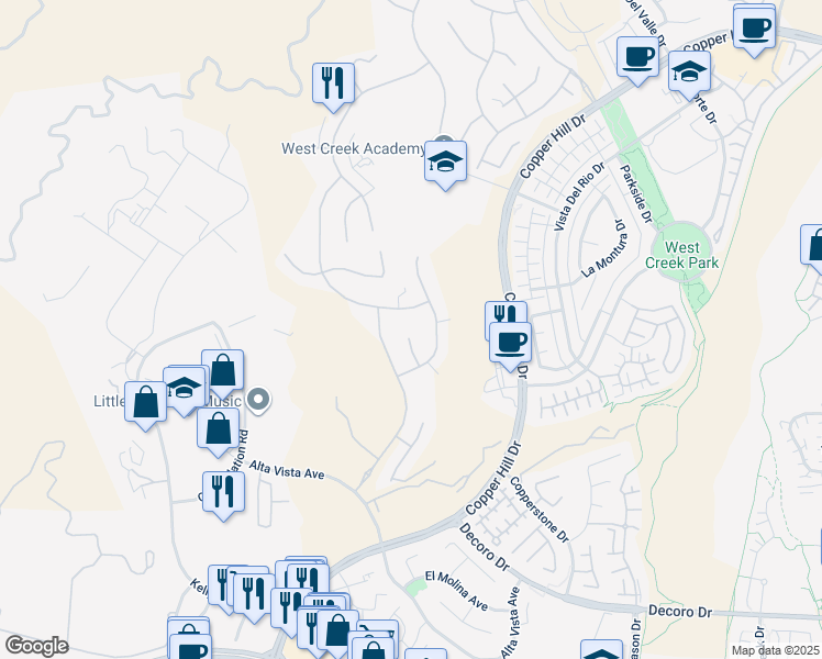 map of restaurants, bars, coffee shops, grocery stores, and more near 28322 Chisel Court in Santa Clarita