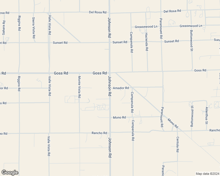 map of restaurants, bars, coffee shops, grocery stores, and more near Johnson Road in Phelan