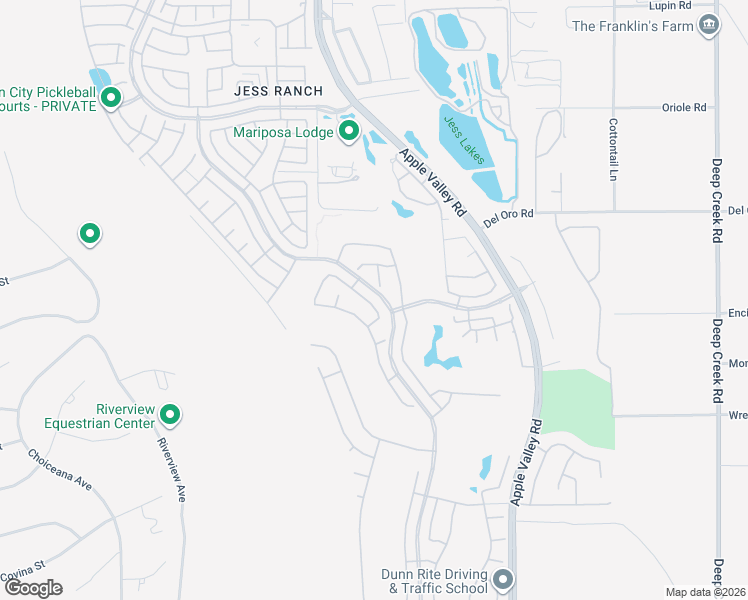 map of restaurants, bars, coffee shops, grocery stores, and more near 19350 Galloping Hill Road in Apple Valley