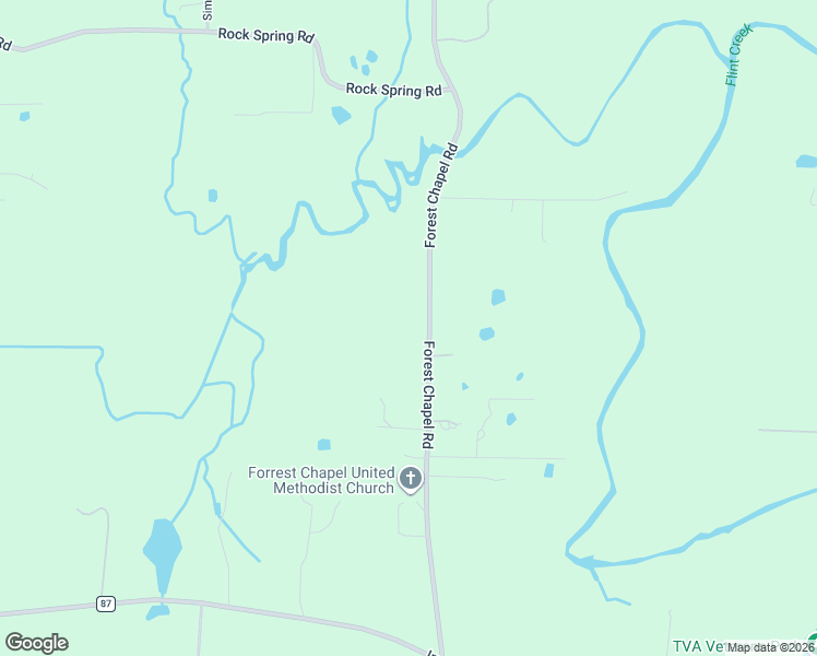 map of restaurants, bars, coffee shops, grocery stores, and more near 442 Forest Chapel Rd in Hartselle