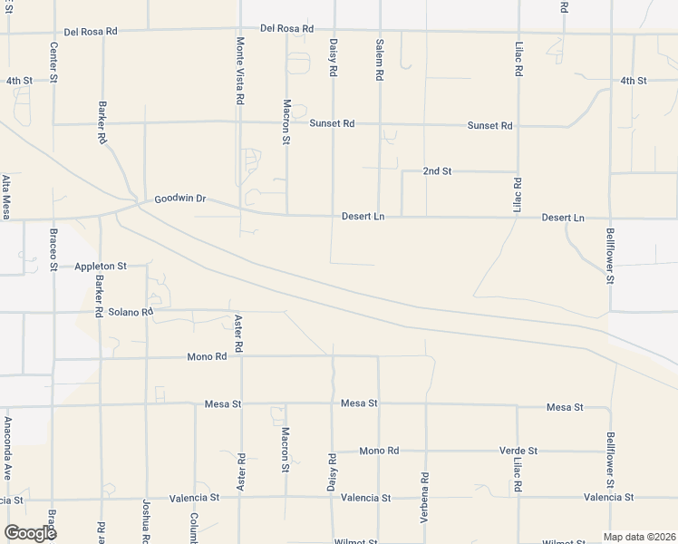 map of restaurants, bars, coffee shops, grocery stores, and more near 10707 Mines Ranch Road in Victorville