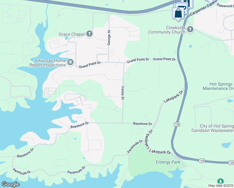 map of restaurants, bars, coffee shops, grocery stores, and more near 106 Casey Terrace in Hot Springs