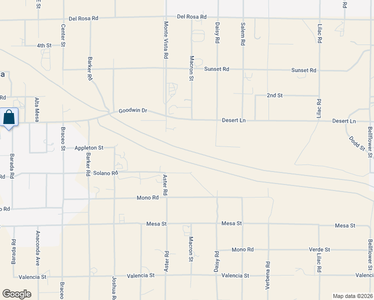 map of restaurants, bars, coffee shops, grocery stores, and more near California Aqueduct in Victorville