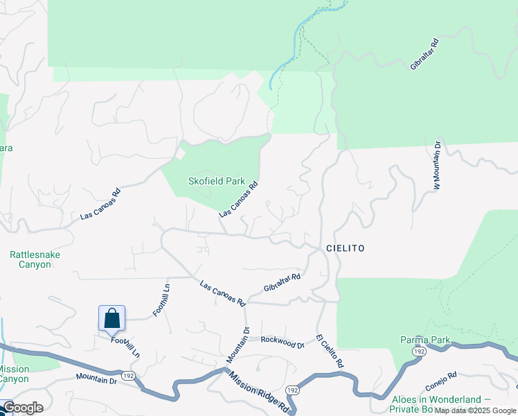 map of restaurants, bars, coffee shops, grocery stores, and more near 450 El Cielito Road in Santa Barbara