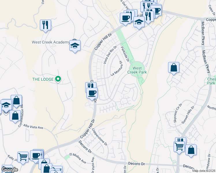 map of restaurants, bars, coffee shops, grocery stores, and more near 28384 Vista Del Rio Drive in Santa Clarita