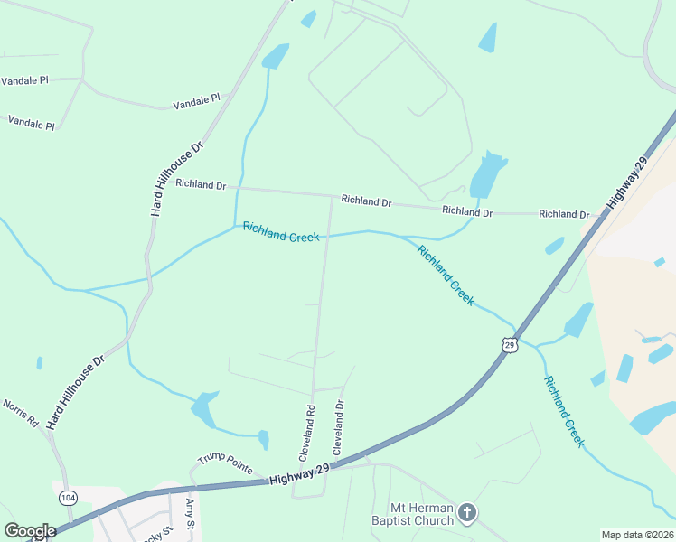 map of restaurants, bars, coffee shops, grocery stores, and more near 410 Cleveland Road in Anderson