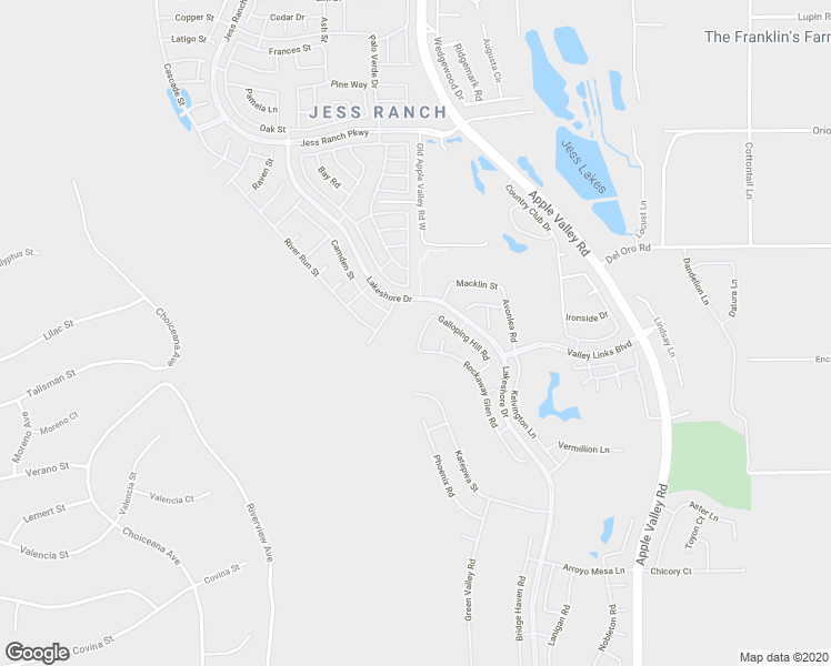 map of restaurants, bars, coffee shops, grocery stores, and more near 19266 Galloping Hill Road in Apple Valley