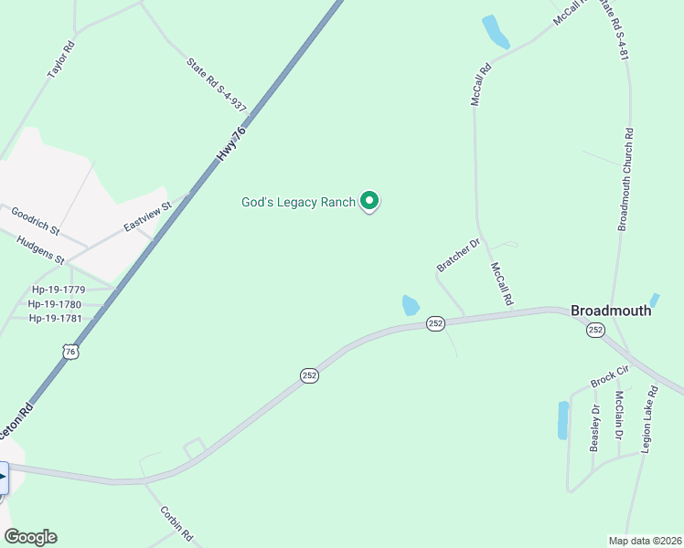 map of restaurants, bars, coffee shops, grocery stores, and more near 8297 South Carolina 252 in Honea Path