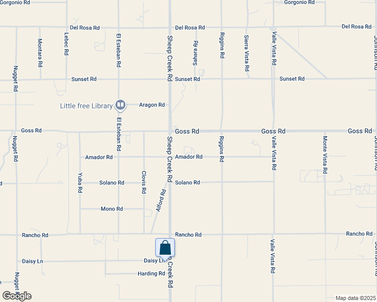 map of restaurants, bars, coffee shops, grocery stores, and more near 4184 Amador Road in Phelan