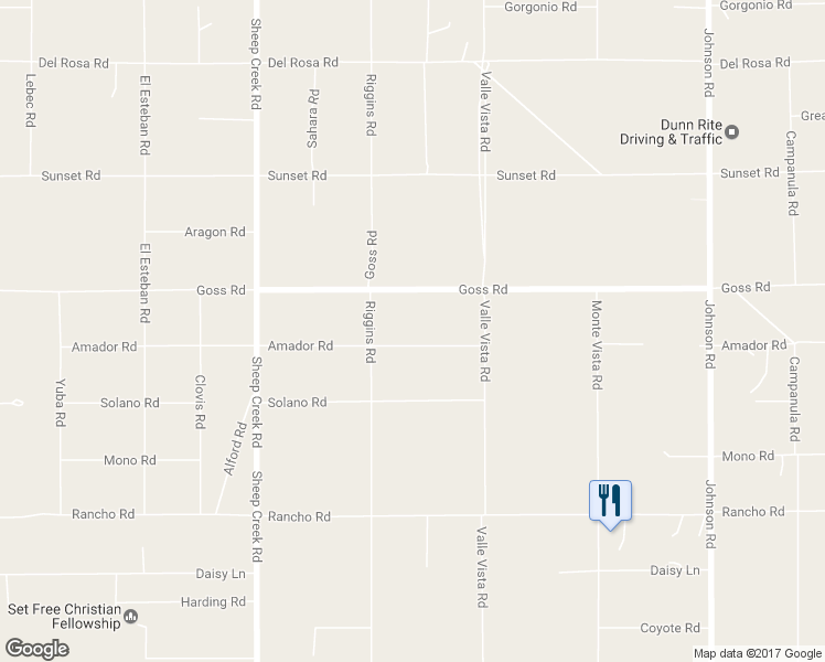 map of restaurants, bars, coffee shops, grocery stores, and more near 4384 Amador Rd in Phelan