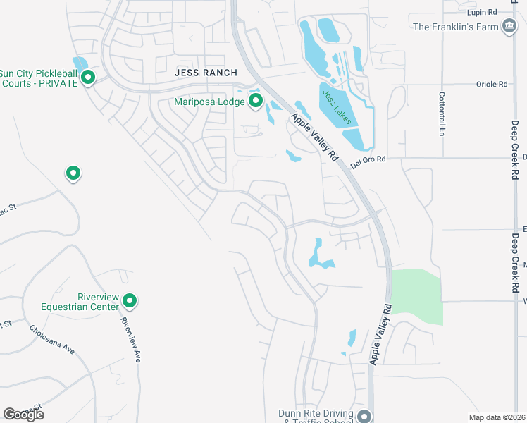 map of restaurants, bars, coffee shops, grocery stores, and more near 19350 Galloping Hill Road in Apple Valley