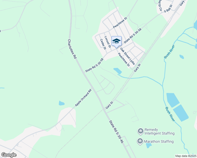 map of restaurants, bars, coffee shops, grocery stores, and more near 1257 Charlottes Road in Clinton