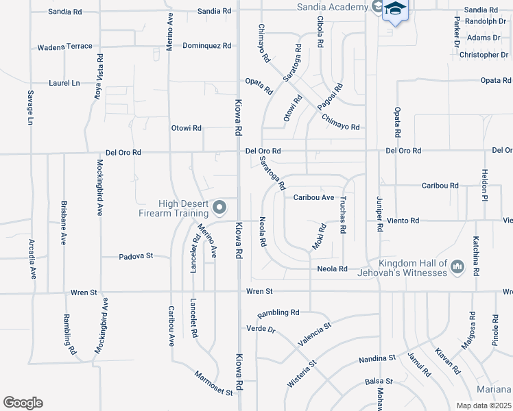 map of restaurants, bars, coffee shops, grocery stores, and more near 11111 Kiowa Road in Apple Valley