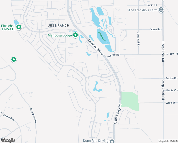 map of restaurants, bars, coffee shops, grocery stores, and more near 11147 Avonlea Road in Apple Valley