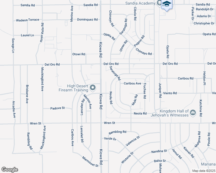 map of restaurants, bars, coffee shops, grocery stores, and more near 11111 Kiowa Road in Apple Valley