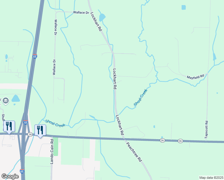 map of restaurants, bars, coffee shops, grocery stores, and more near 230 Lockhart Road in Hartselle