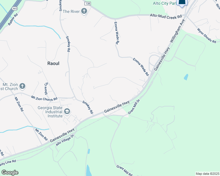 map of restaurants, bars, coffee shops, grocery stores, and more near 261 Heather Acres Drive in Alto